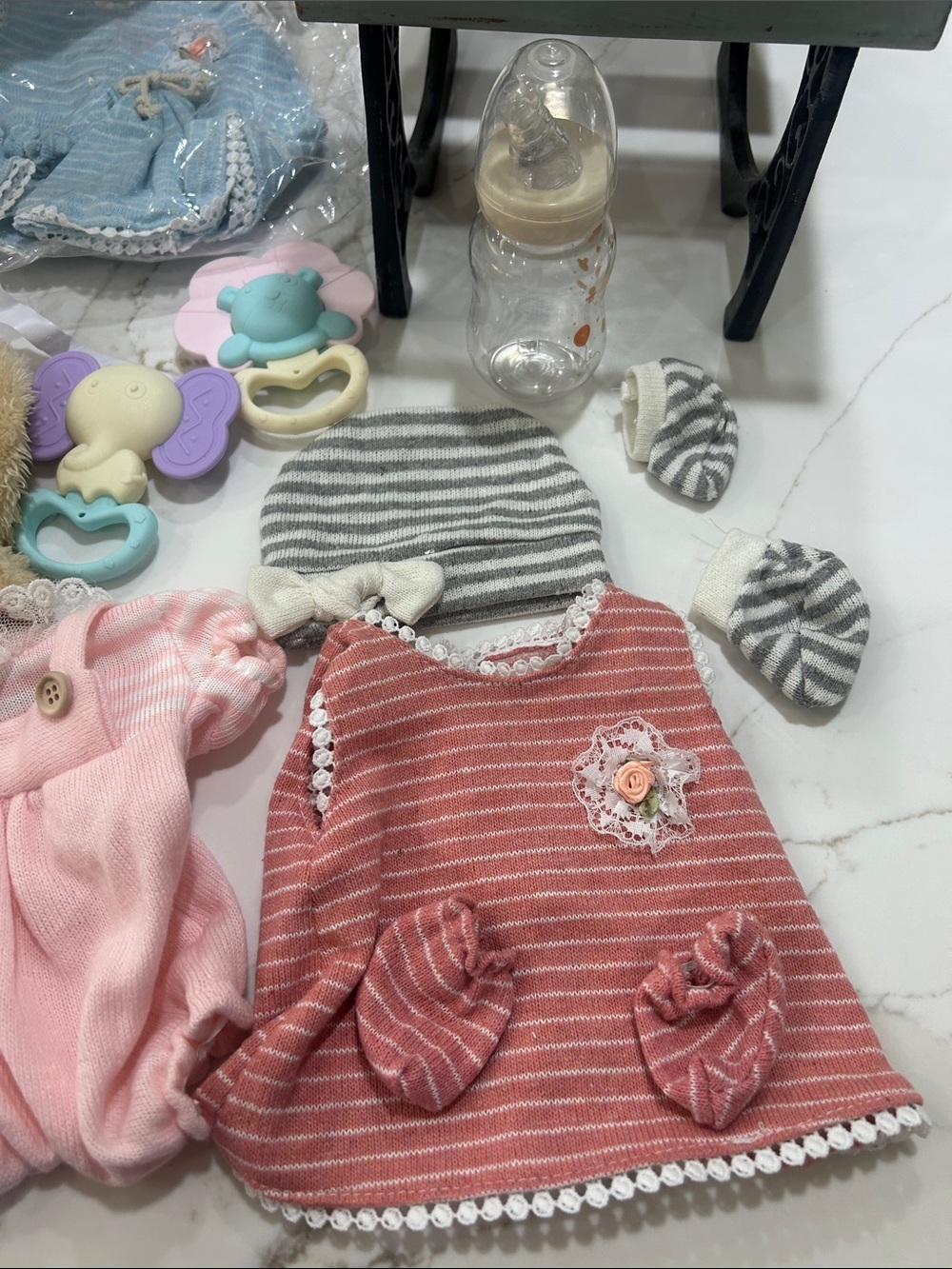 RebornBaby Doll with American girl desk, clothes and White Cradle - Picture 3 of 8